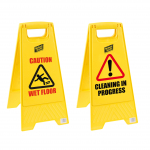 'Caution Wet Floor' Plastic Folding Safety Sign