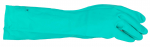 Green Flocklined Nitrile Gauntlets