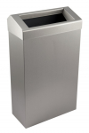 30L Wastebin Brushed Stainless Steel, Vandal resistant