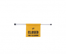 hanging door safety sign
