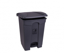 45-Ltr Plastic Square Pedal Bin - Grey