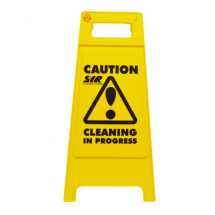 'Cleaning in Progress' Plastic Folding Safety Sign