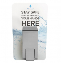 Wall Mounted Sanitising Station inc Stainless Steel Foam Soap Dispenser & Backboard